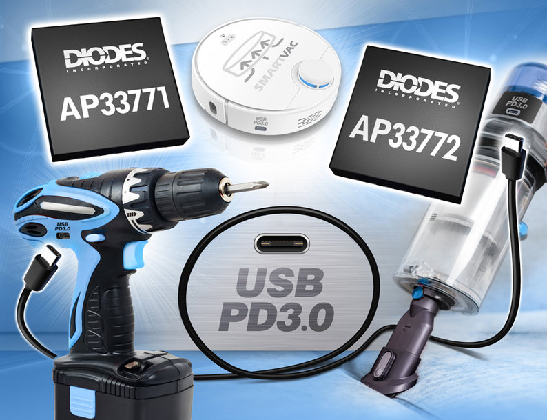 USB Type-C PD3.0 Sink Controllers from Diodes Incorporated Enable Streamlined and Cost-Effective Charging Solutions